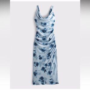 NWT Abercrombie & Fitch Floral Cowl Neck Draped Maxi Dress